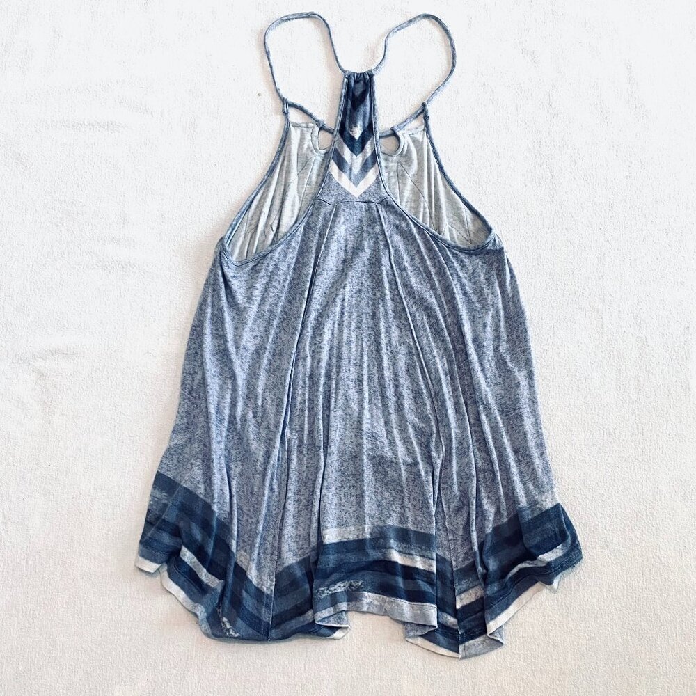 Free People top Women's Small blue spaghetti straps boho festival weekend casual - Picture 6 of 13